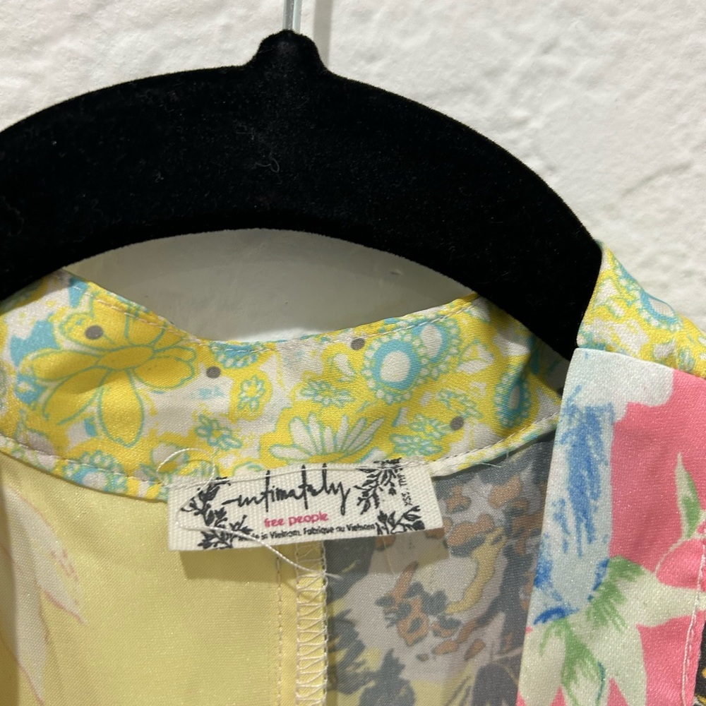 Free People Multicolor Patchwork Kimono - image 3